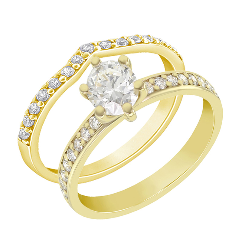 Set prsteňov s možnosťou výberu diamantu Magee 132711