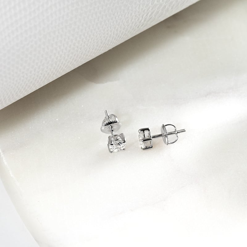 Zlaté skrutkovacie náušnice s IGI certifikovanými 0.50ct lab-grown diamantmi Marget 132861