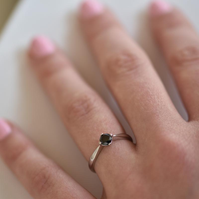 Zásnubný prsteň s čiernym diamantom Rohix 13381