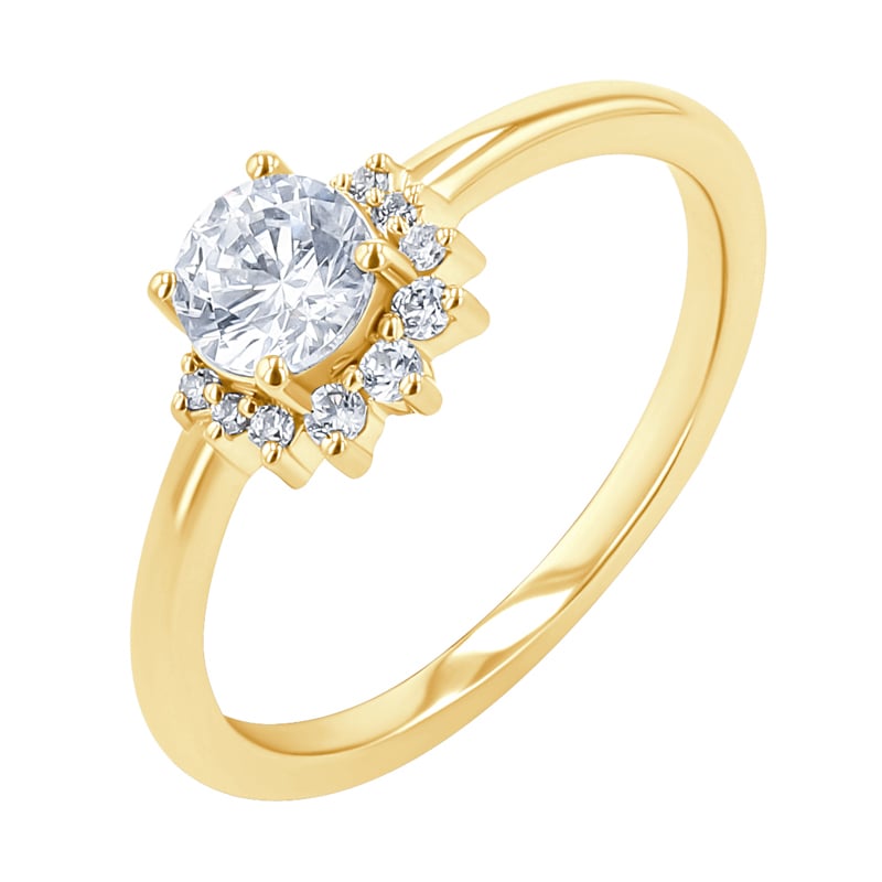 Half halo prsteň s lab-grown diamantmi Caio 137921