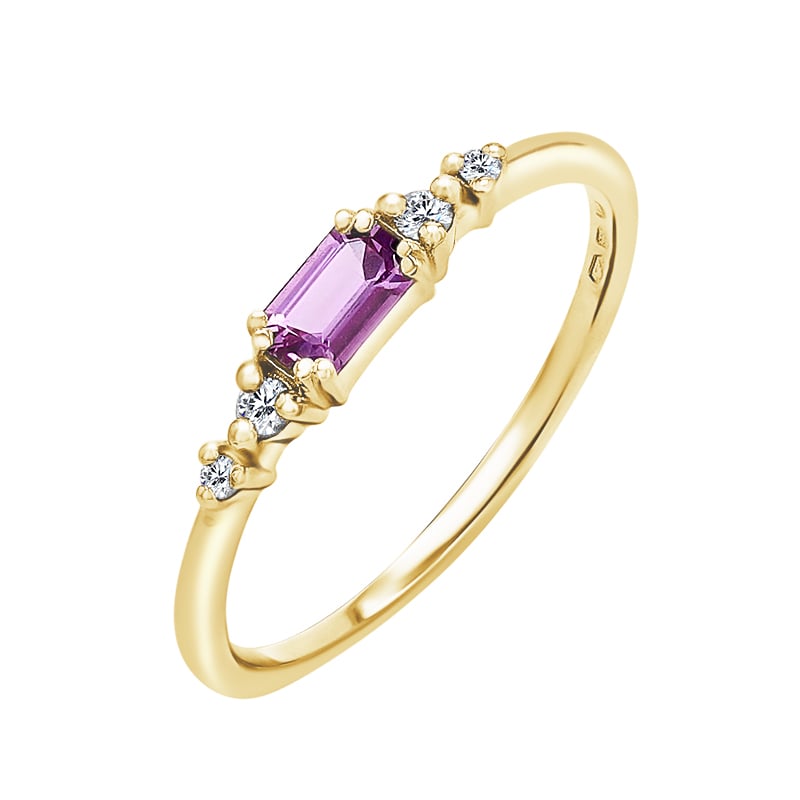 Prsteň s emerald zafírom a diamantmi Taia