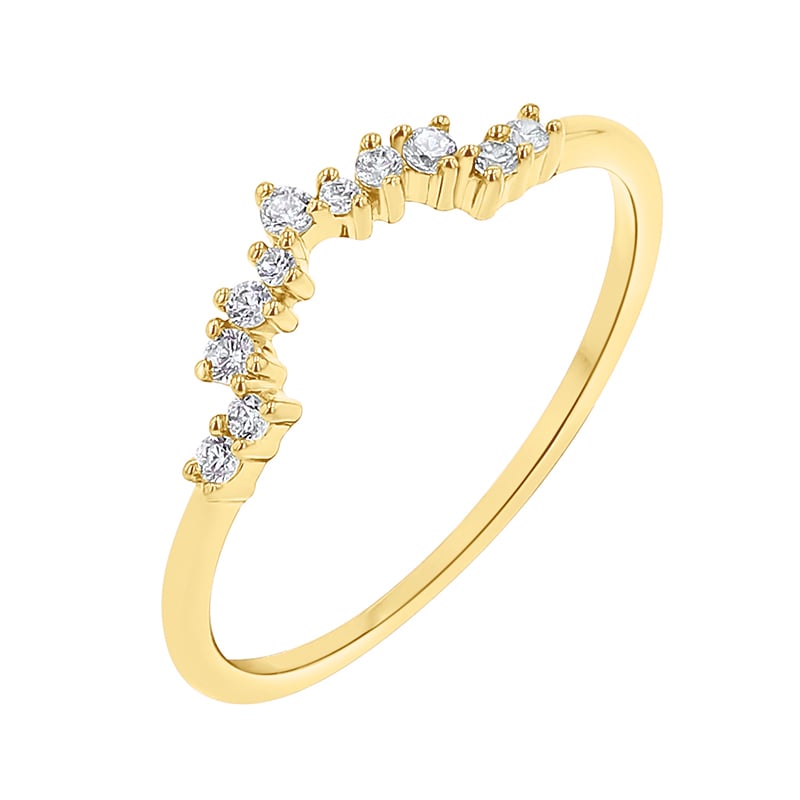 Vykrojený prsteň s round lab-grown diamantmi Keith