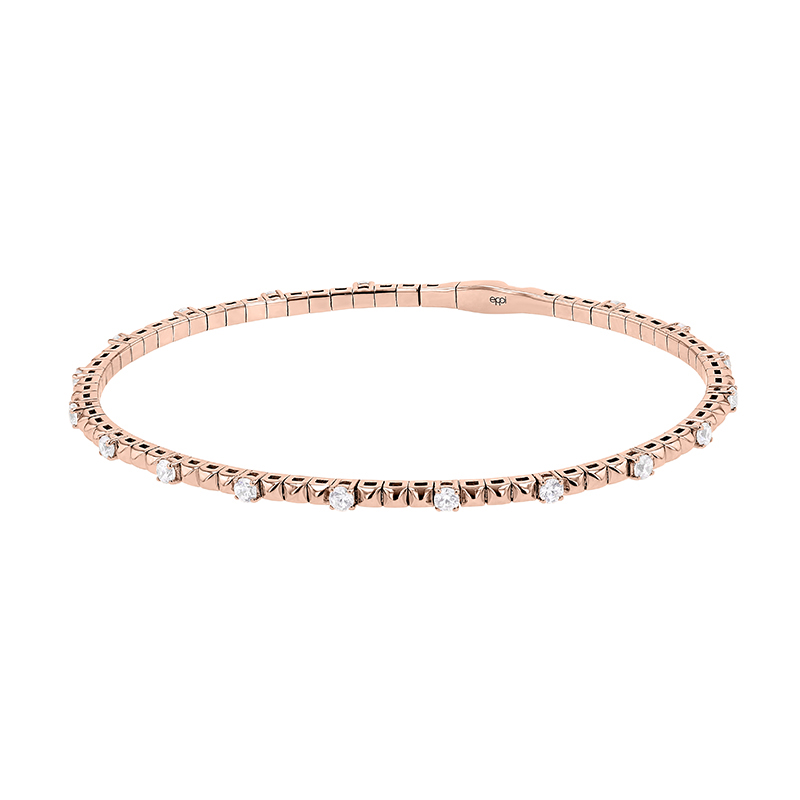 Zlatý flexi náramok s lab-grown diamantmi Foster 145871