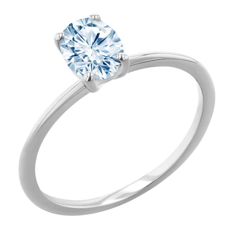 Elegantný zásnubný prsteň s oval akvamarínom Frost