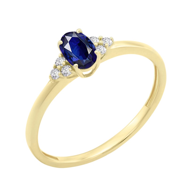 Zásnubný prsteň so zafírom a diamantmi Sheldo 151171