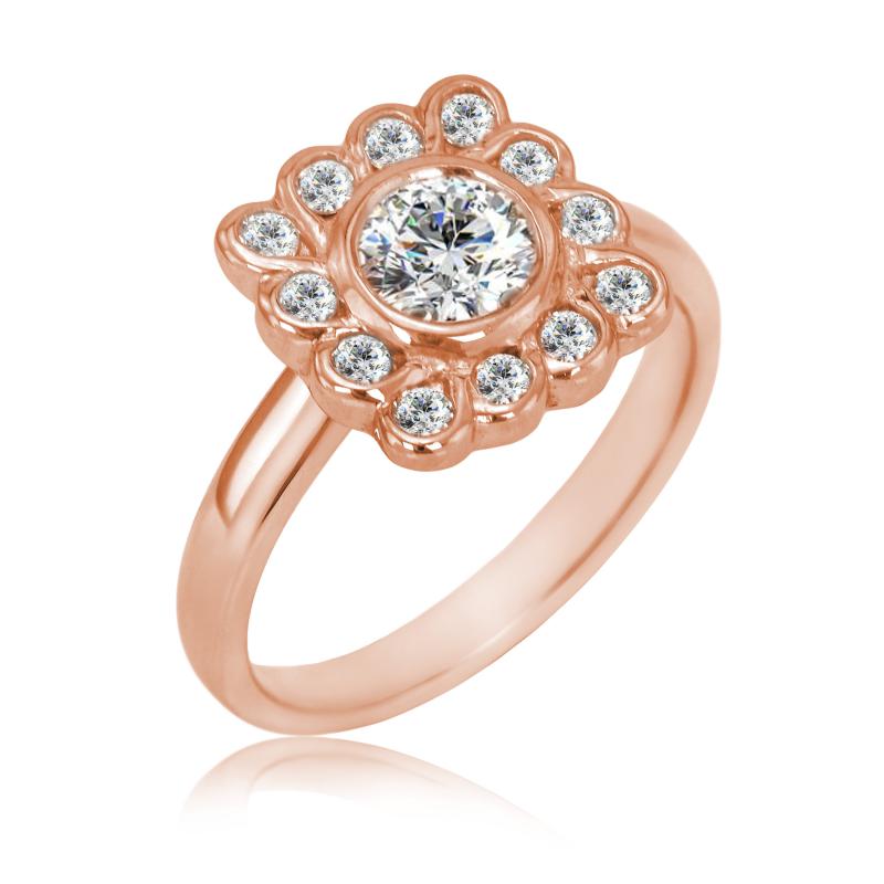 Zlatý prsteň s diamantmi 23281