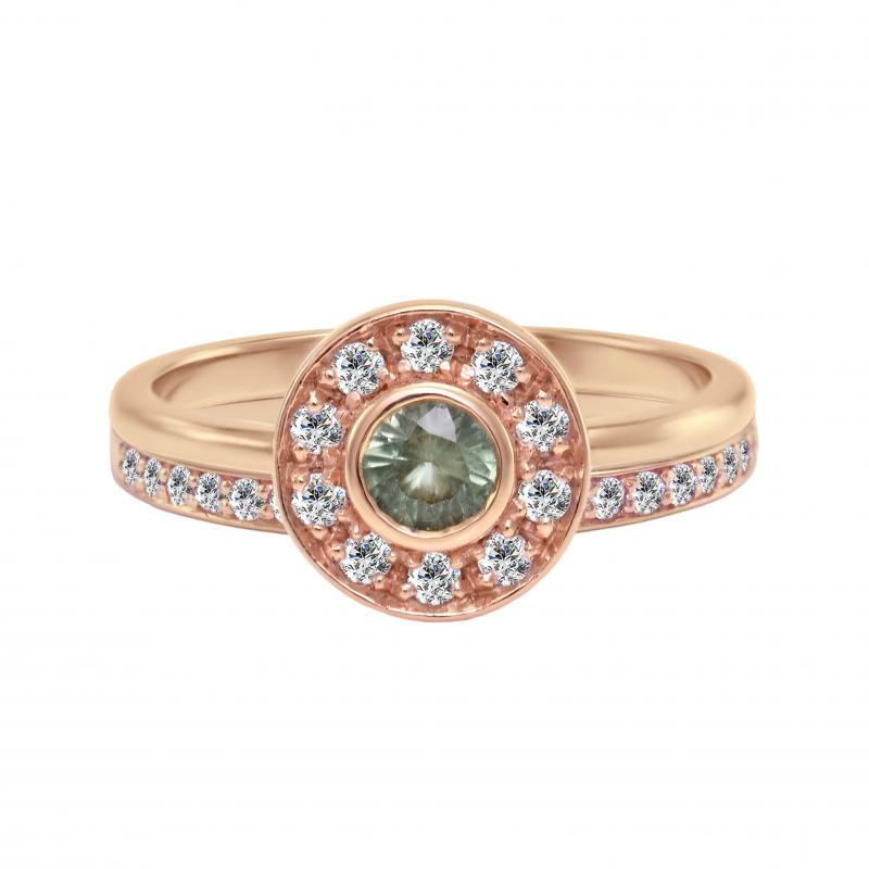 Set prstenov zo zlata s alexandritom a diamantmi Monique 27421
