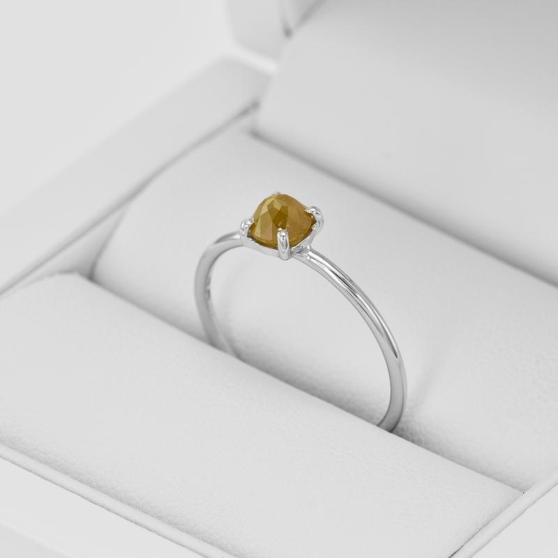 Zlatý zásnubný prsteň so žltým diamantom Oasita