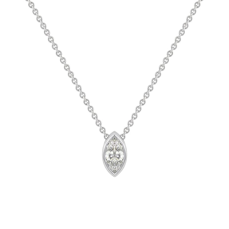 Zlatý náhrdelník s 0.24ct GIA certifikovaným marquise diamantom Jadda
