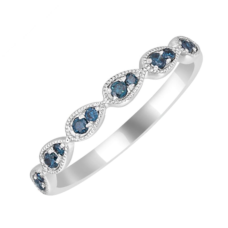 Eternity prsteň zo zlata s modrými diamantmi Ebba