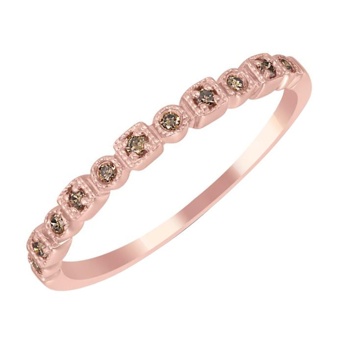 Eternity prsteň zo zlata so champagne diamantmi