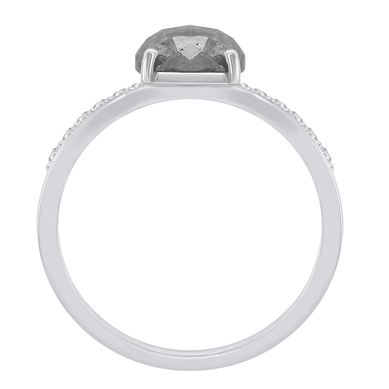 Zlatý prsteň zo sivým diamantom 62731