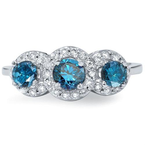 Tri nádherné modré diamanty Braith