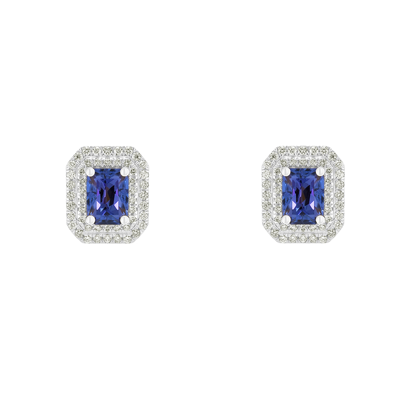 Tanzanitové náušnice s diamantmi Valentina