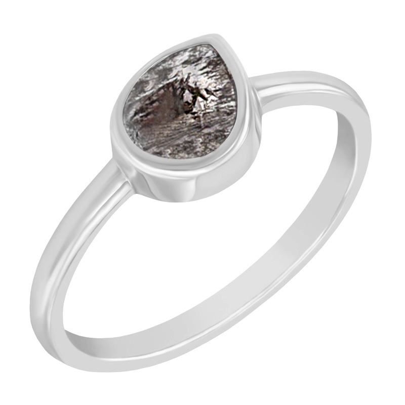 Prsteň so salt and pepper pear diamantom Levander