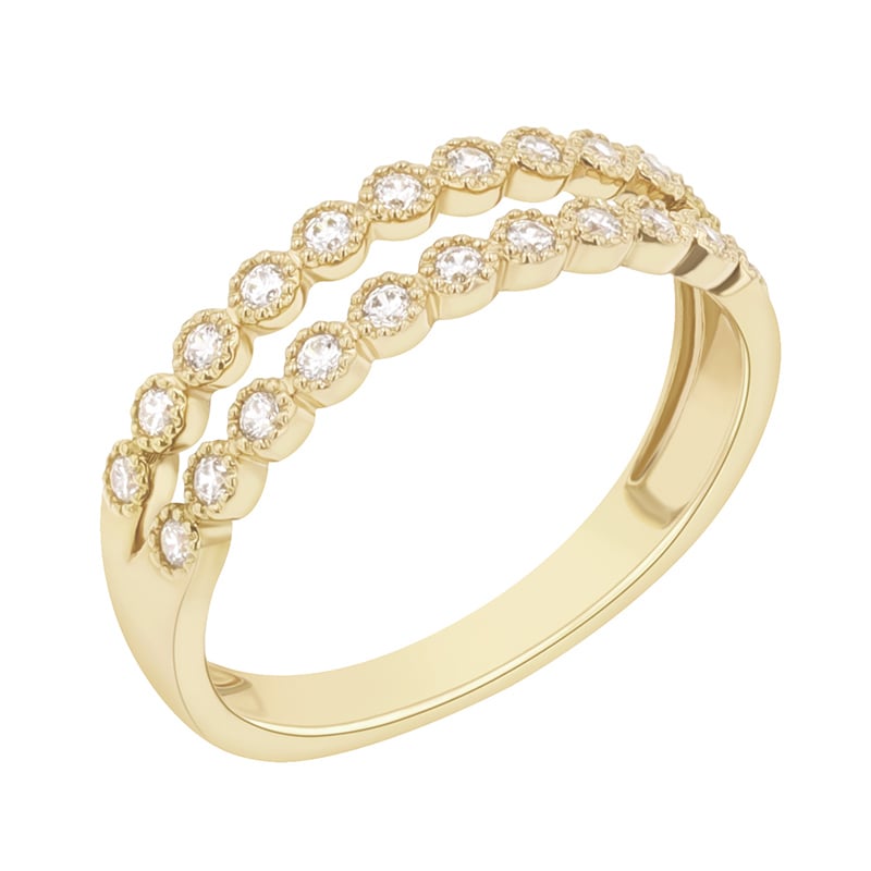 Dvojitá eternity obrúčka s diamantmi Allixo