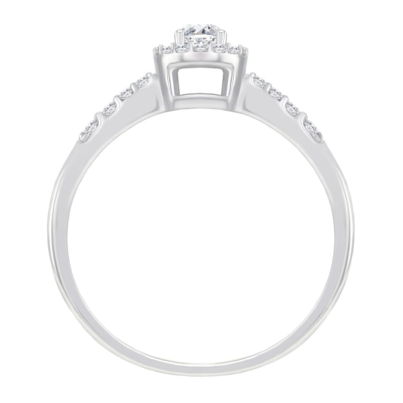 Zlatý halo prsteň s diamantmi Hetr 90951