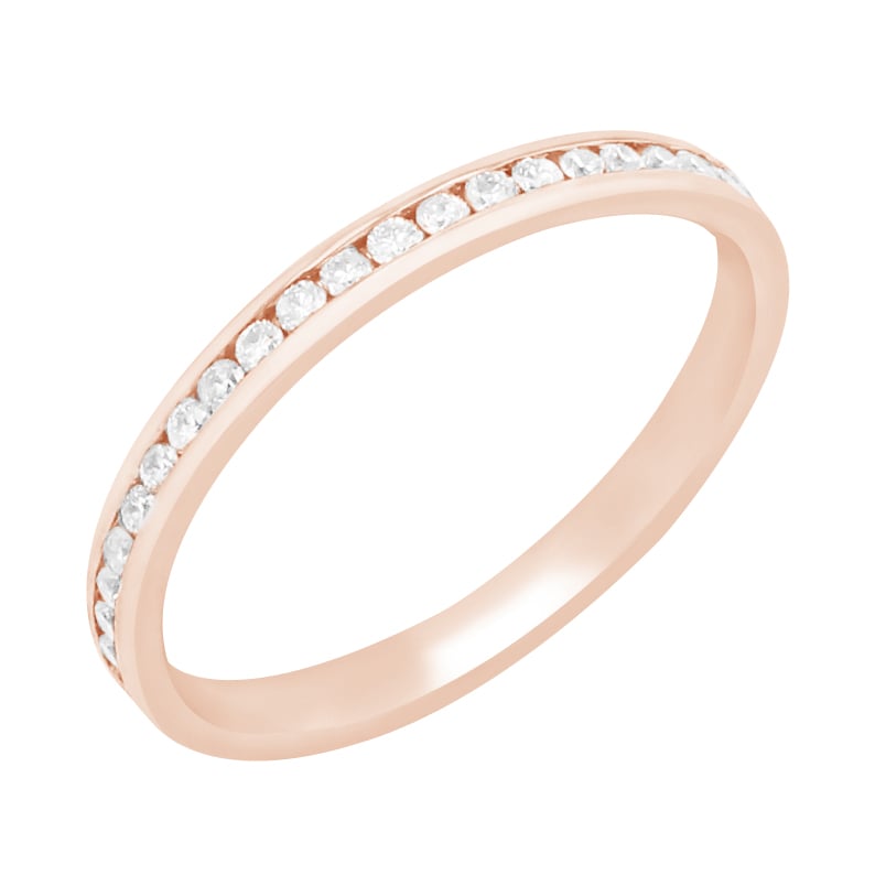 Eternity prsteň plný diamantov z ružového zlata 92561