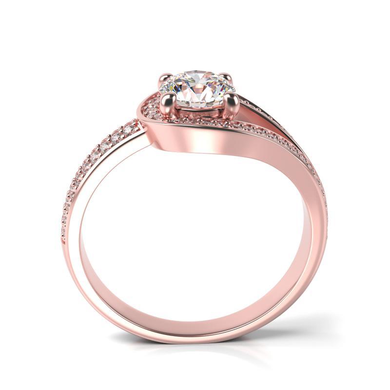 Zlatý zásnubný prsteň s diamantmi 98971