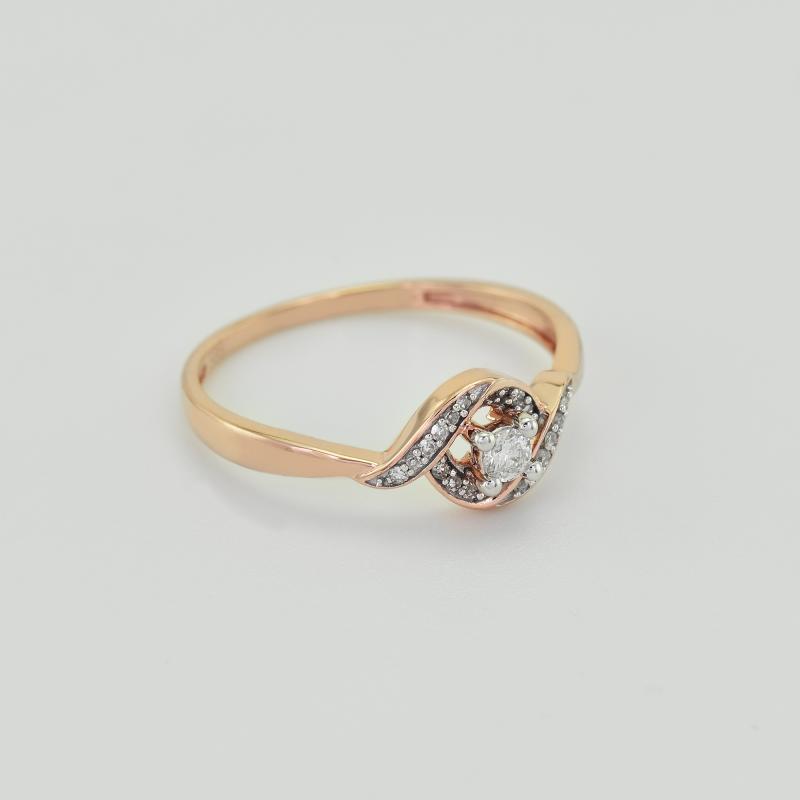 Strieborný prsteň s lab-grown diamantmi Krell 104602