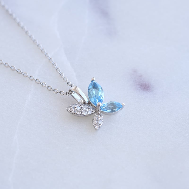 Romantická kolekcia šperkov s topásmi a diamantmi Ned 106232