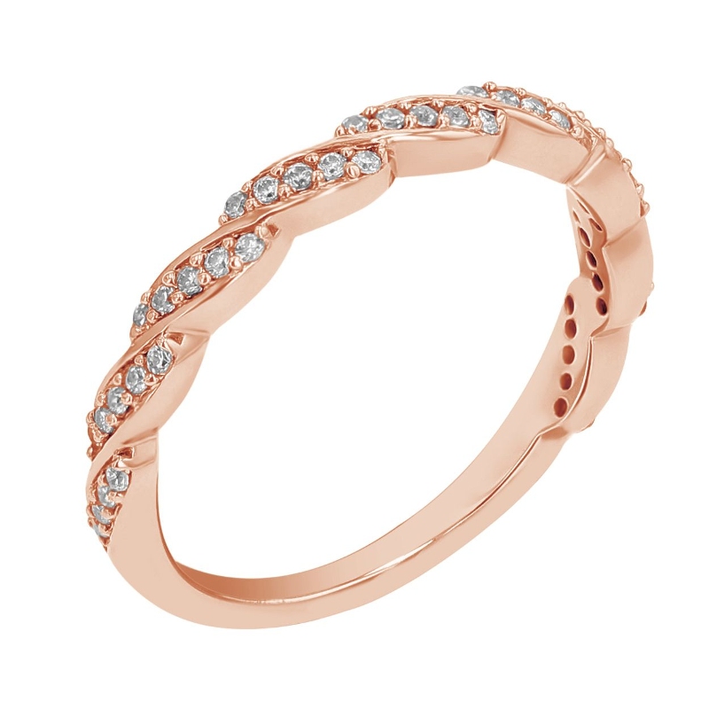 Prepletaný eternity prsteň s lab-grown diamantmi Cian 107912