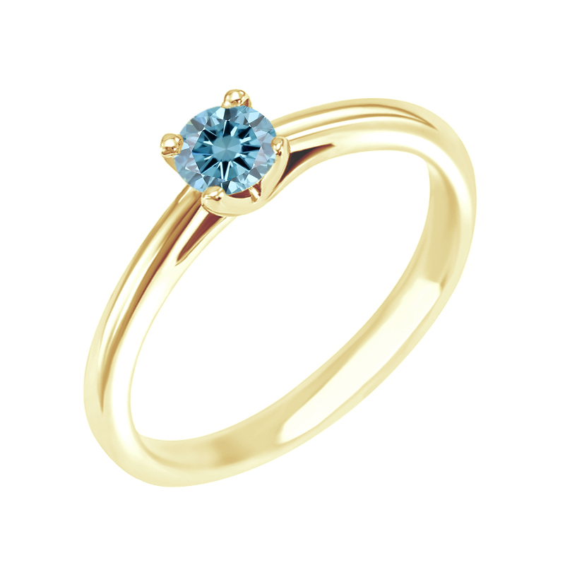Zásnubný prsteň s certifikovaným fancy blue lab-grown diamantom Katya 113702
