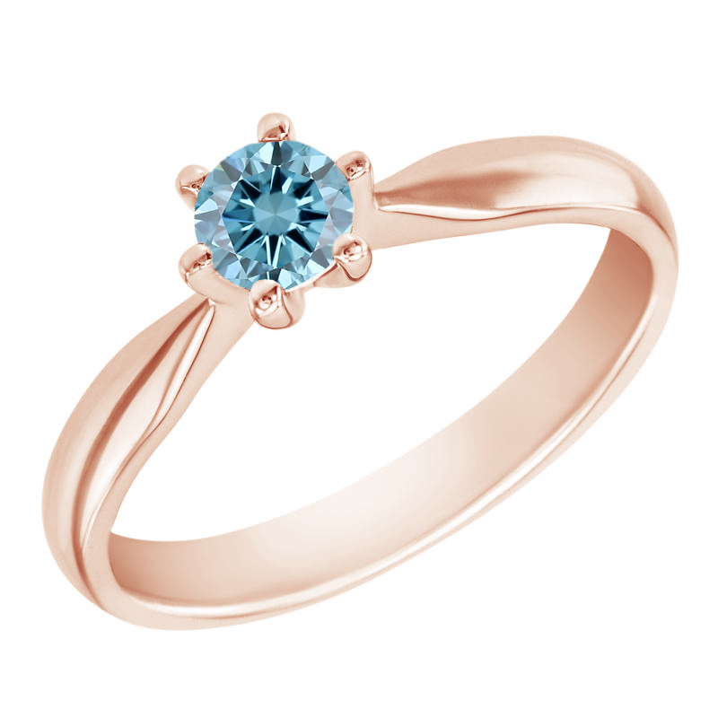 Zásnubný prsteň s certifikovaným fancy blue lab-grown diamantom Iravan 113712