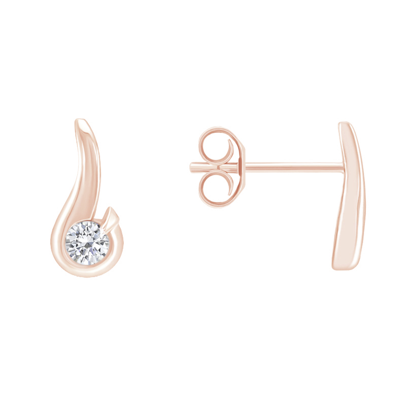 Elegantné náušnice s 0.20 ct diamantmi Janine 119912