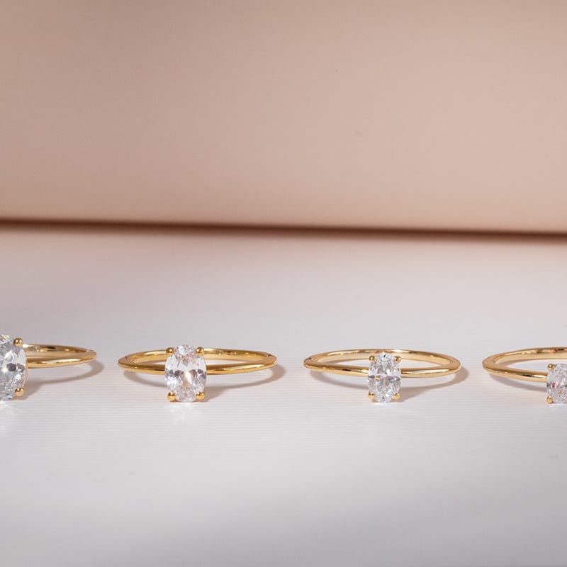 Zásnubný prsteň s oval lab-grown diamantom Frost 121182