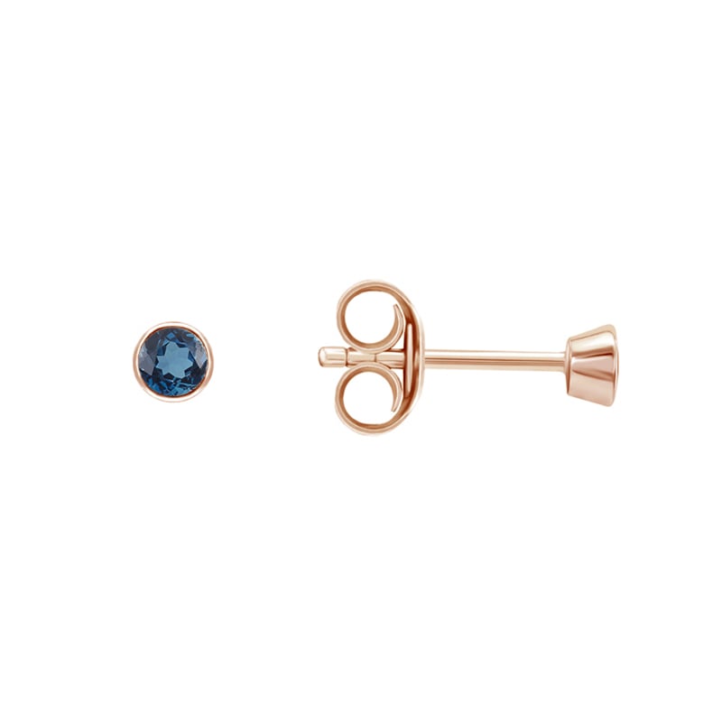 Minimalistické bezel náušnice s londýnskými topásmi Viosa 122102