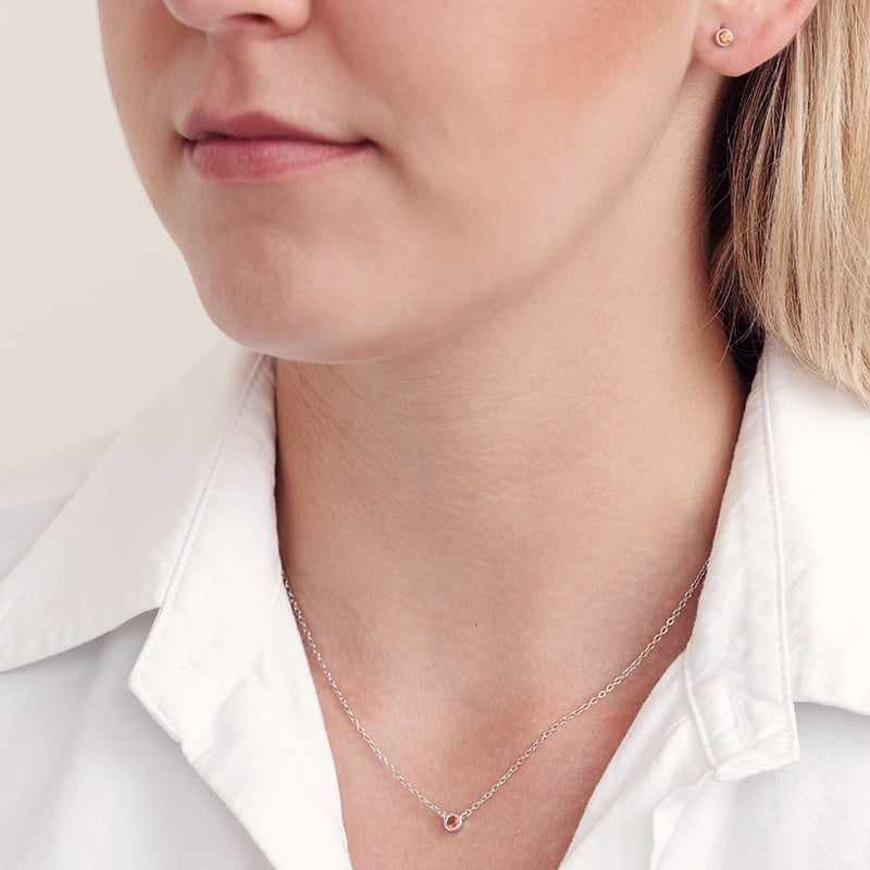 Strieborné bezel náušnice s padparadscha zafírmi Viosa 129202