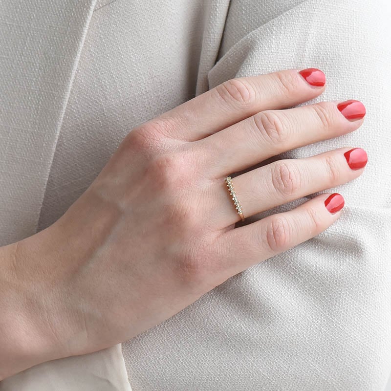 Eternity obrúčka s lab-grown diamantmi a komfortný prsteň Tetty 135552