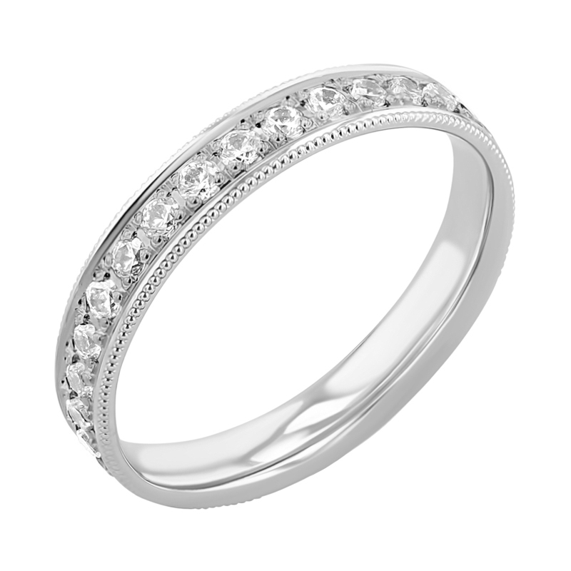 Zlaté obrúčky so zdobenými okrajmi a diamantmi Bryce 146332