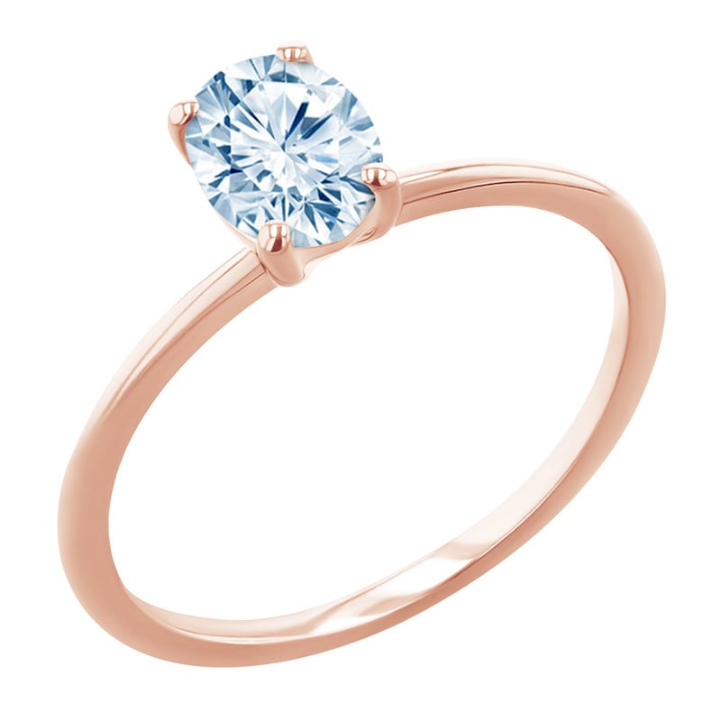 Elegantný zásnubný prsteň s oval akvamarínom Frost 151082