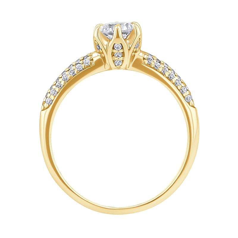 Zásnubný zlatý prsteň s lab-grown diamantmi Lineas 151702