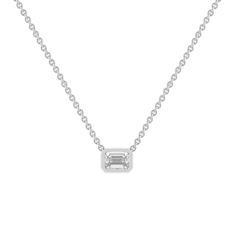 Zlatý náhrdelník s 0.3ct GIA certifikovaným emerald diamantom Mariecher