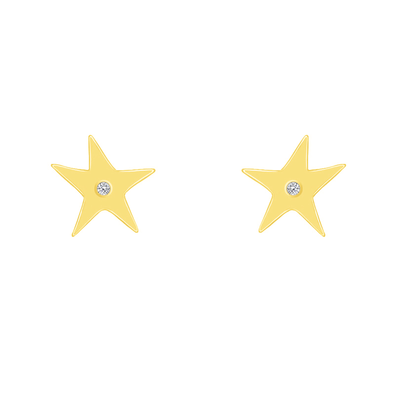 Pozlatené hviezdičky s diamantmi