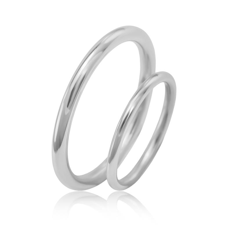 Platinové minimalistické obrúčky Ralean