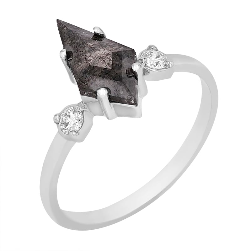 Zlatý prsteň s kite salt and pepper diamantom 78782