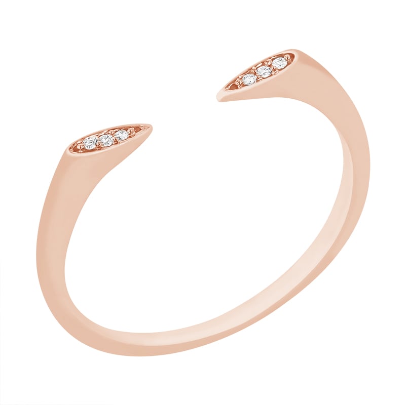 Netradiční prsteň s šestmi diamantmi 83042