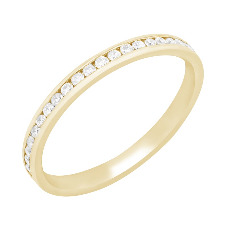 Eternity prsteň plný diamantov zo žltého zlata 92562