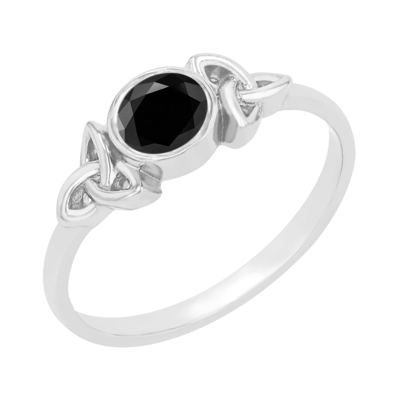 Prepletený zlatý prsteň s čiernym diamantom Carson 97662