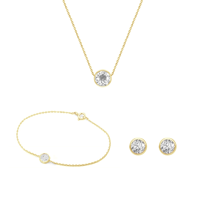 Minimalistická zlatá kolekcia šperkov s lab-grown diamantmi Yanis 97862