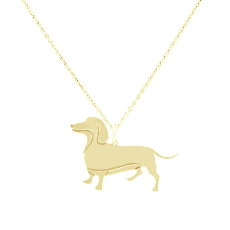 Prívesok v tvare psa s gravírom Dachshund 98162