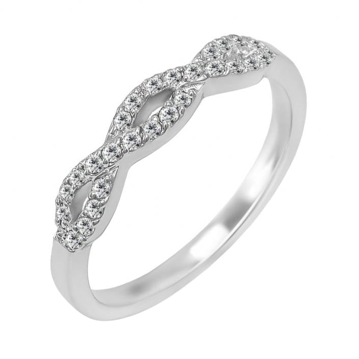 Infinity prsteň posiaty lab-grown diamantmi Cosette