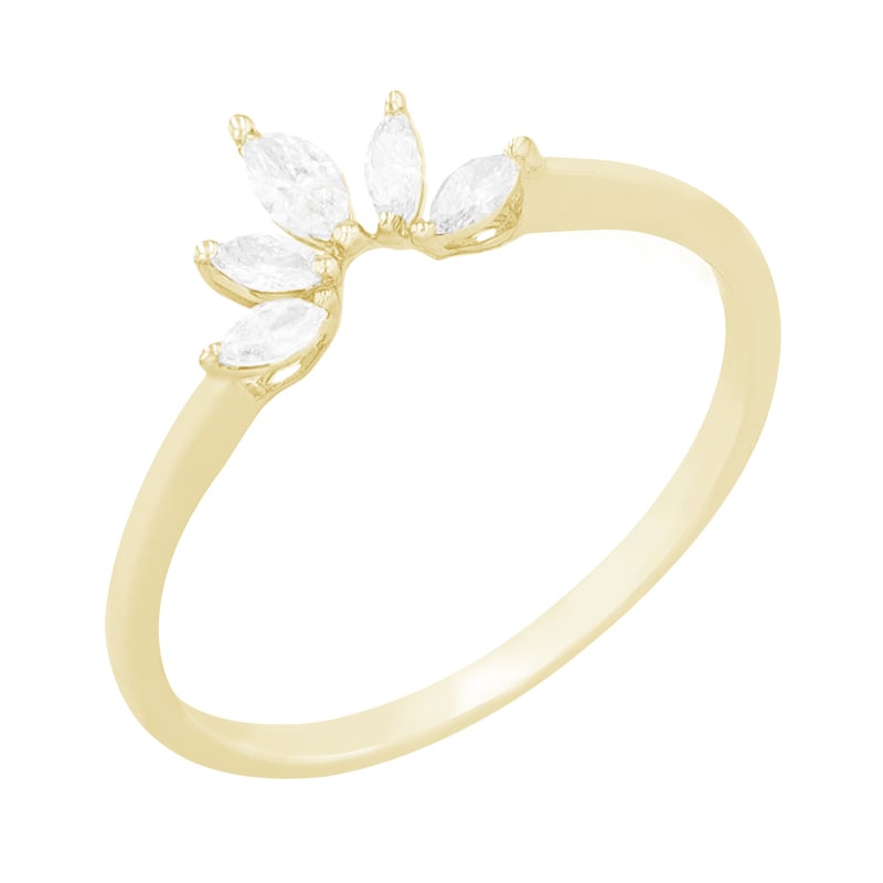 Elegantný prsteň s marquise lab-grown diamantmi Mansell