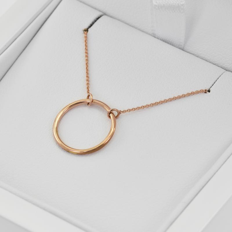 Strieborný náhrdelník minimalistického tvaru Karma 103613