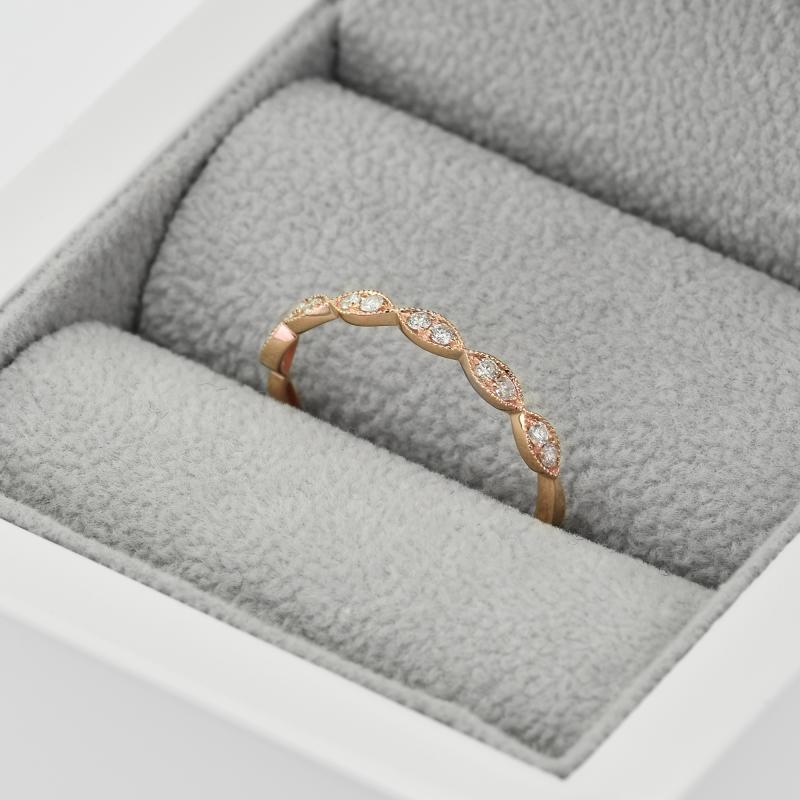 Strieborný nežný eternity prsteň s lab-grown diamantmi Jelani 104723
