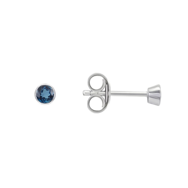 Minimalistické bezel náušnice s londýnskými topásmi Viosa 122103